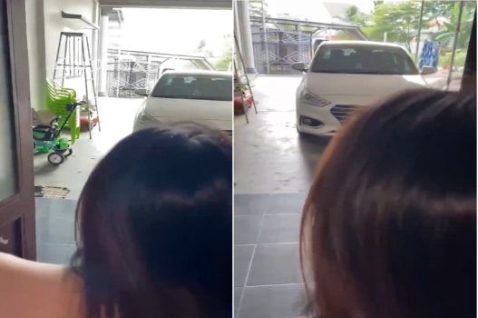 Ân ái bí mật trước cửa sợ phụ huynh về