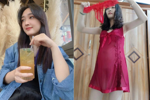 Vợ dâm loạn thích mặc dây lọt khe khi chịch